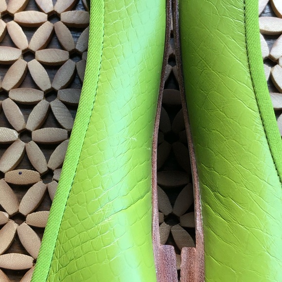 Boden Lime Green Leather Flats-EU 38 US 8 - Picture 4 of 8